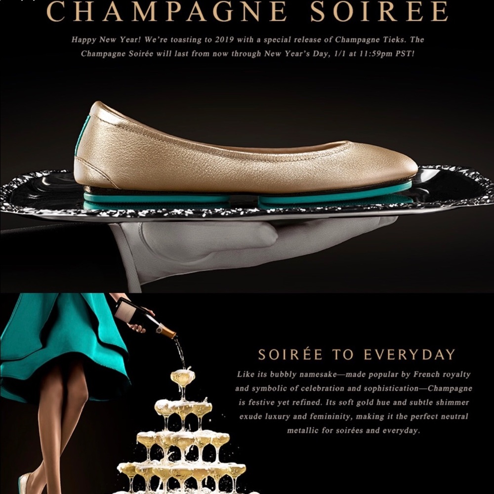Limited Edition Tieks-Champagne